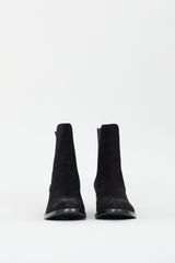 Prada Black Suede chelsea Boot