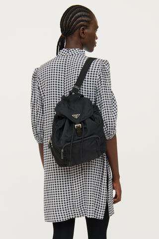 Prada Black Tessuto Small Backpack