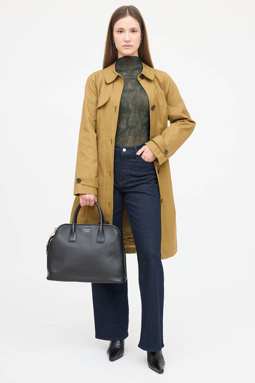 Prada Saffiano Triple Zip Dome Bag