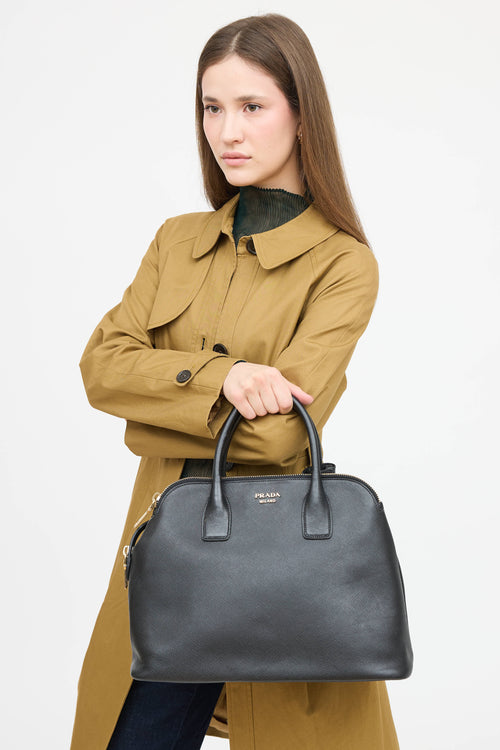 Prada Saffiano Triple Zip Dome Bag