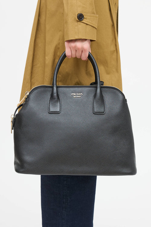 Prada Saffiano Triple Zip Dome Bag