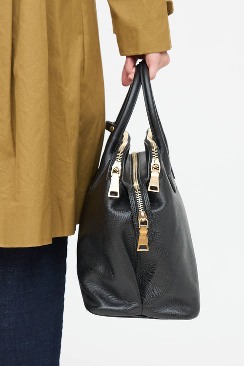 Prada Saffiano Triple Zip Dome Bag