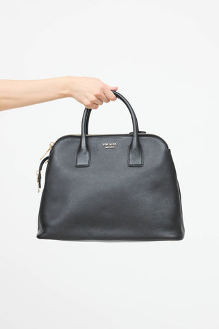 Prada Saffiano Triple Zip Dome Bag