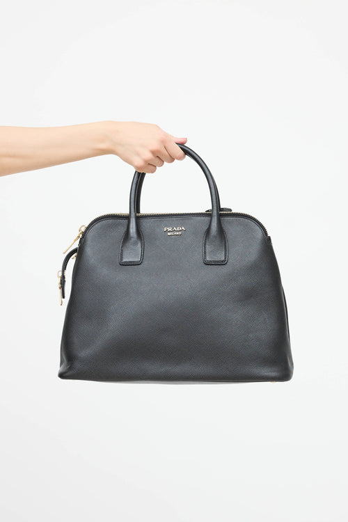 Prada Saffiano Triple Zip Dome Bag