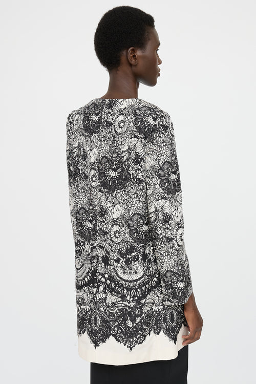 Prada Printed Lace Jacket