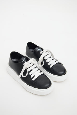 Prada Black & White Leather Chunky Sneaker