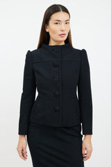 Prada Black Wool Blazer & Skirt Suit