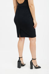 Prada Black Wool Blazer & Skirt Suit