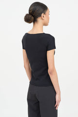 Prada Sport Nylon Logo Short Sleeve Top