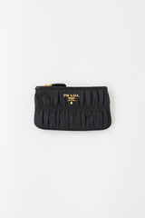 Prada Black Nylon Gaufre Small Zip Pouch