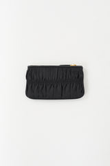 Prada Black Nylon Gaufre Small Zip Pouch