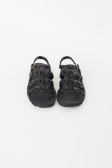 Prada Black Braided Strap Sandal