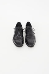 Prada Black Leather Baroque Oxford