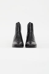 Black Leather Chelsea Boot Prada