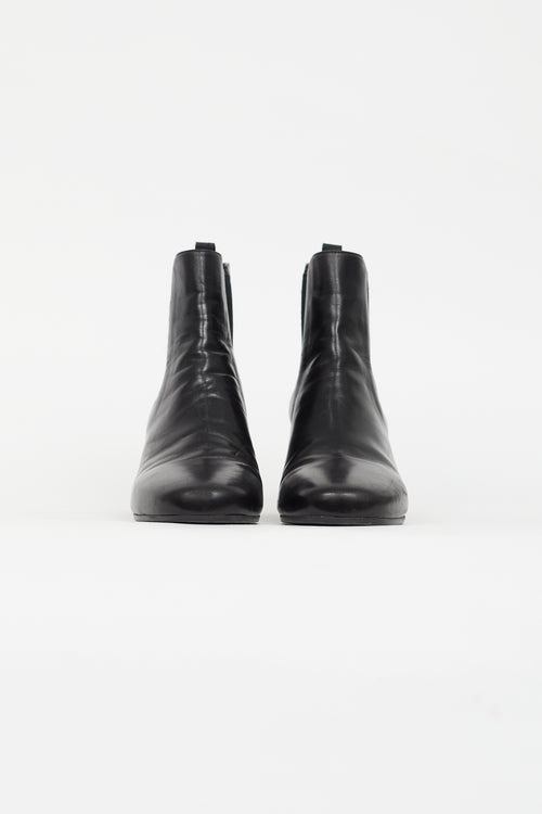 Black Leather Chelsea Boot Prada