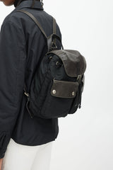 Prada Black Nylon & Leather Backpack
