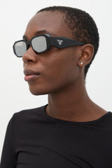 Prada // SPR17W Mirrored Rectangular Sunglasses – VSP Consignment