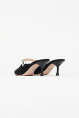 Prada Black Suede Pointed Toe Heel