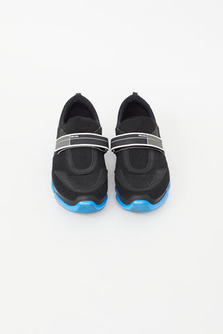 Prada Black & Blue Cloudburst Sneaker
