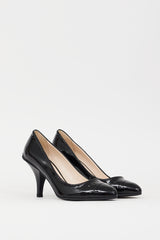 Prada Black Patent Leather Almond Toe Pump