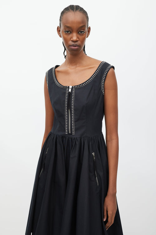 Prada // Black & Silver Studded Mini Dress VSP Consignment Prada // Black & Silver Studded Mini Dress VSP Consignment