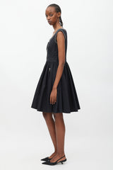 Prada Black & Silver Studded Mini Dress