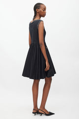 Prada Black & Silver Studded Mini Dress