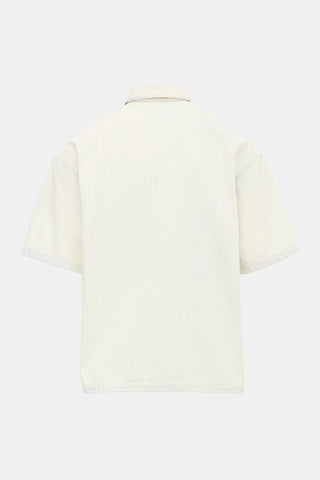 Prada Bleached Denim Logo Shirt