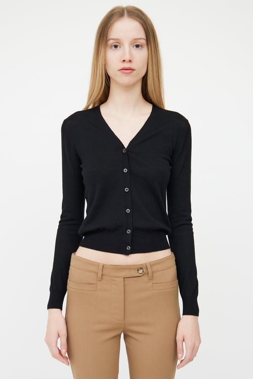 Prada Black Knit Cardigan