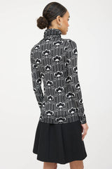 Prada Floral Knit Turtleneck Sweater