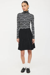 Prada Floral Knit Turtleneck Sweater