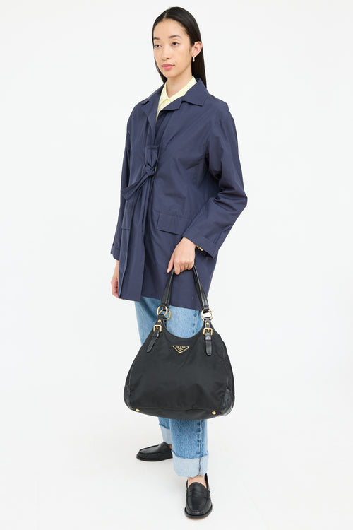 Prada Nylon Vitello Shoulder Bag