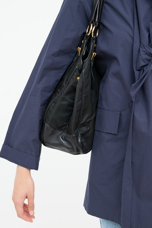 Prada Nylon Vitello Shoulder Bag