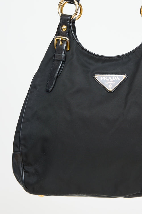 Prada Nylon Vitello Shoulder Bag