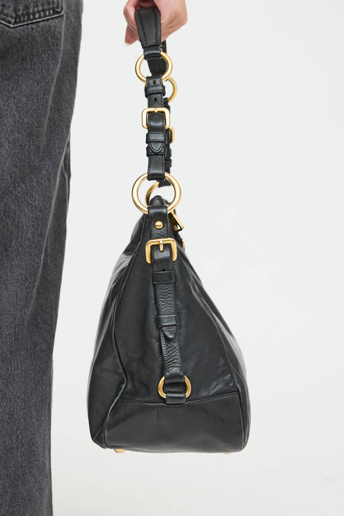Prada Calf Leather Shoulder Bag
