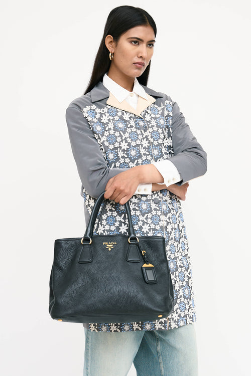 Prada Leather Vitello Daino Tote Bag