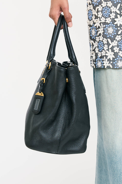 Prada Leather Vitello Daino Tote Bag