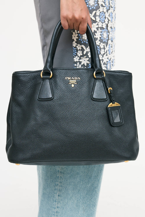 Prada Leather Vitello Daino Tote Bag