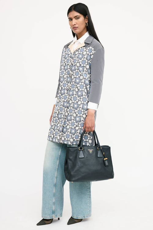 Prada Silk Floral Crochet Coat