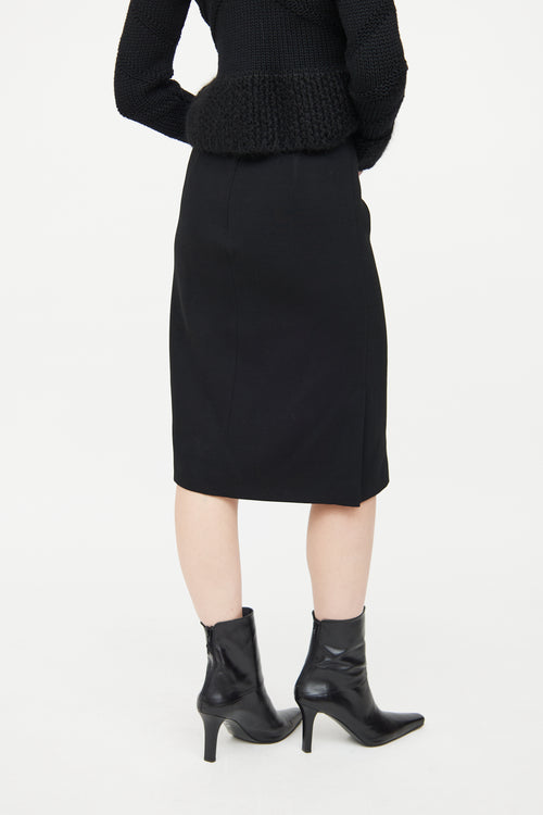 Prada Black Midi Skirt