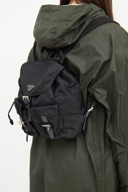 Prada Black Nylon Tessuto Backpack
