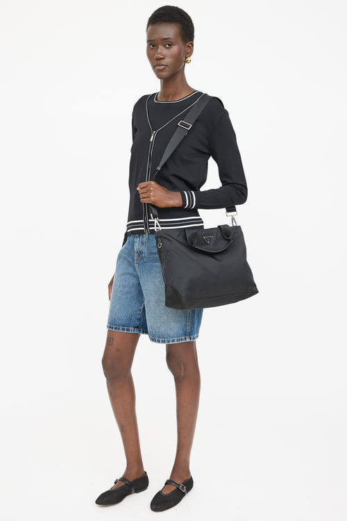 Prada Black Nylon Crossbody Bag
