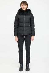 Prada Nylon Fur Down Coat