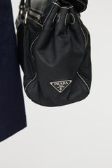 Prada Black Leather & Nylon Easy Shoulder Bag