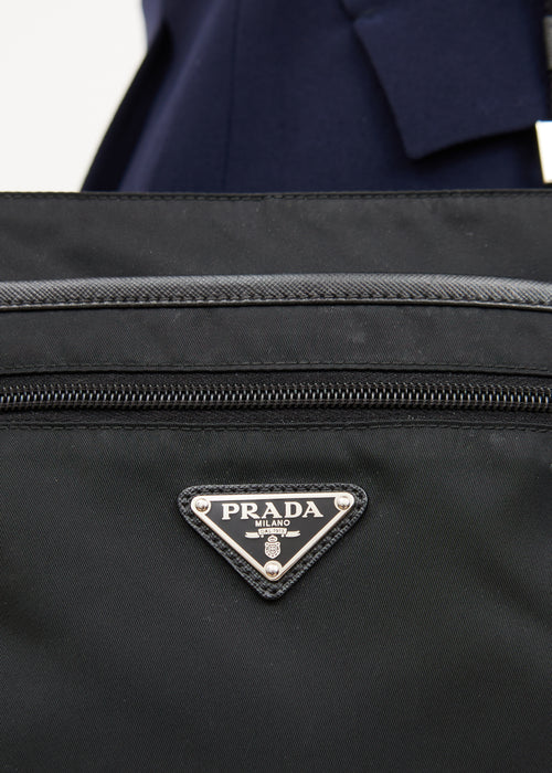 Prada Black Tessuto Saffiano Crossbody Bag