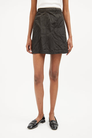 Prada Brown Nylon Mini Skirt