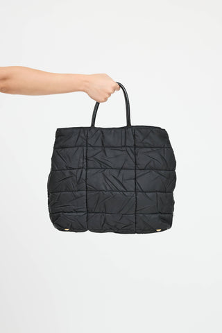 Prada Nylon Naplak Bomber Tote Bag