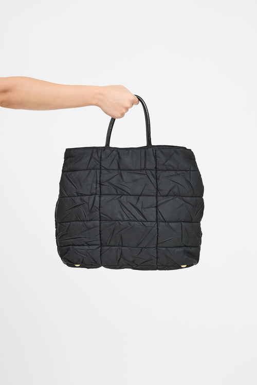 Prada Nylon Naplak Bomber Tote Bag