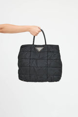 Prada Nylon Naplak Bomber Tote Bag