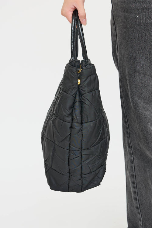 Prada Nylon Naplak Bomber Tote Bag